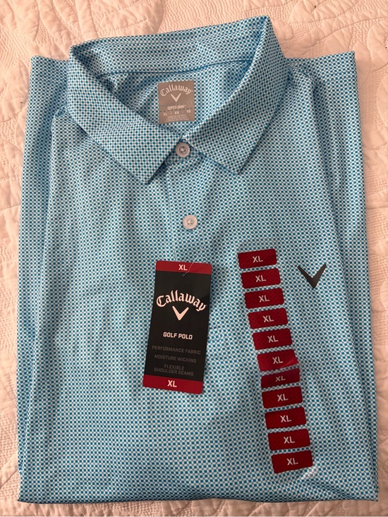 Callaway Other - Callaway Men’s Light Blue Micro-Pattern Golf Polo
